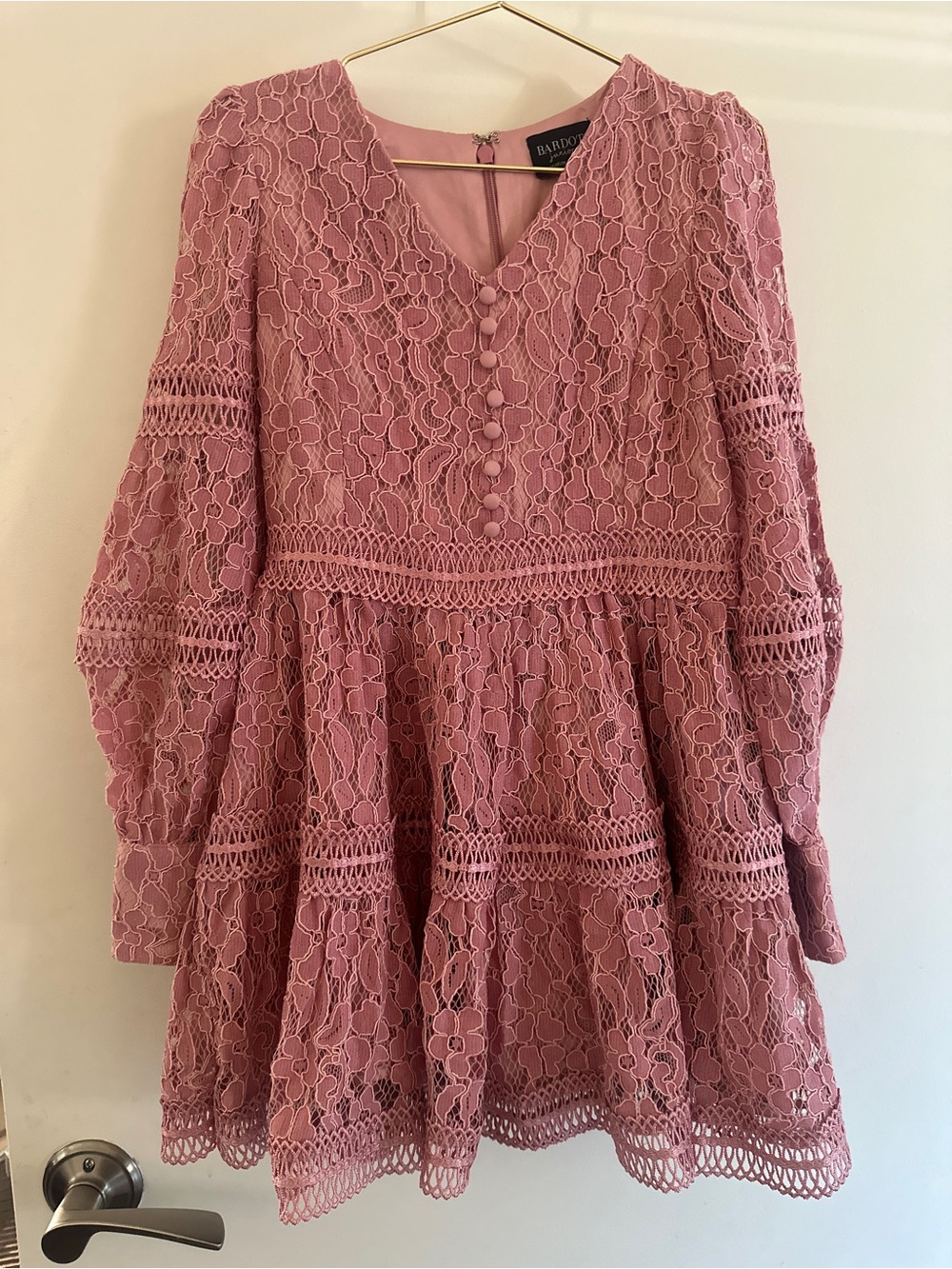 Bardot Junior Venice Lace Dress Dusty Pink Girls Size 8 Nordstrom